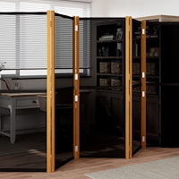 vidaXL Rumsavdelare 6 paneler svart 420x180 cm