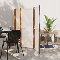 vidaXL Rumsavdelare 5 paneler gräddvit 350x180 cm