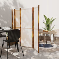 vidaXL Rumsavdelare 6 paneler gräddvit 420x180 cm