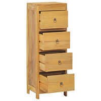 vidaXL Byrå 30x30x90 cm massiv teak