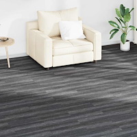 vidaXL Självhäftande PVC-golvplankor 2,51 m² 2 mm svart och vit
