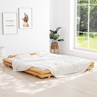 vidaXL Sängram utan madrass bambu 180x200 cm