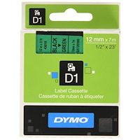 DYMO Ribbon S0720590 45019 12mm Black on Green