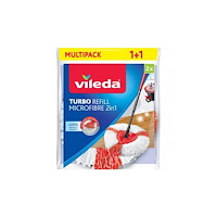 Vileda Vileda 4023103198227, Mopphuvud, Röd, Vit, Mikrofiber, Polya...