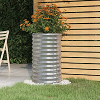 vidaXL Odlingslåda galvaniserat stål 40x40x68 cm silver