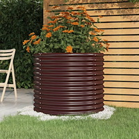 vidaXL Odlingslåda galvaniserat stål 80x80x68 cm brun