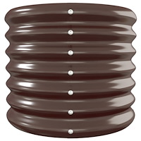 vidaXL Odlingslåda pulverlackerat stål 332x40x36 cm brun