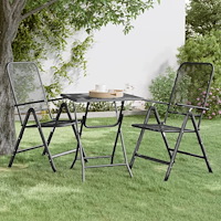 vidaXL Trädgårdsbord 60x60x72 cm sträckmetall antracit