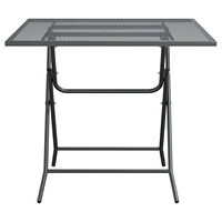 vidaXL Trädgårdsbord 80x80x72 cm sträckmetall antracit
