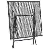 vidaXL Trädgårdsbord 80x80x72 cm sträckmetall antracit