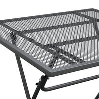 vidaXL Trädgårdsbord 80x80x72 cm sträckmetall antracit