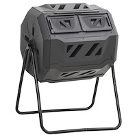 vidaXL Kompostlåda för trädgården svart 73x64x95 cm 160 L