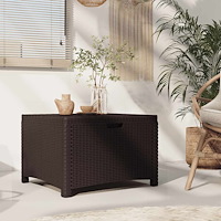 vidaXL Trädgårdslåda 60x54x41 cm PP-rotting brun