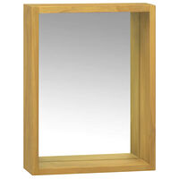 vidaXL Spegelskåp 30x10x40 cm massiv teak