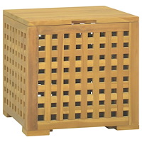 vidaXL Förvaringslåda 40x40x40 cm massiv teak