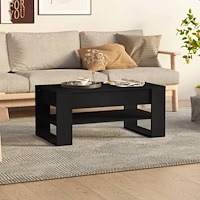 vidaXL Soffbord svart 102x55x45 cm konstruerat trä