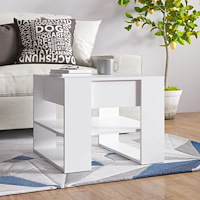 vidaXL Soffbord vit 55,5x55x45 cm konstruerat trä