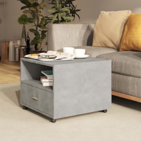 vidaXL Soffbord betonggrå 55x55x40 cm konstruerat trä