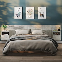 vidaXL Väggmonterade sängbord 2 st betonggrå