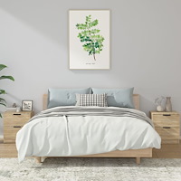 vidaXL Sängbord 2 st sonoma-ek konstruerat trä