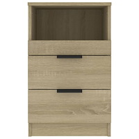 vidaXL Sängbord 2 st sonoma-ek konstruerat trä
