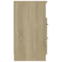 vidaXL Sängbord 2 st sonoma-ek konstruerat trä