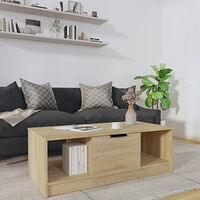 vidaXL Soffbord sonoma-ek 102x50x36 cm konstruerat trä