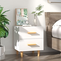 vidaXL Sängbord vit 40x35x47,5 cm