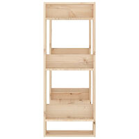vidaXL Bokhylla/Rumsavdelare 60x35x91 cm massiv furu