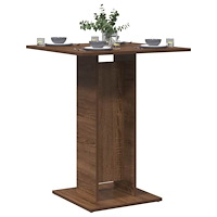 vidaXL Cafébord brun ek 60x60x75 cm konstruerat trä