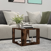 vidaXL Soffbord rökfärgad ek 40x40x30 cm konstruerat trä