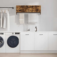 vidaXL Klädhängare rökfärgad ek 100x32,5x35 cm konstruerat trä