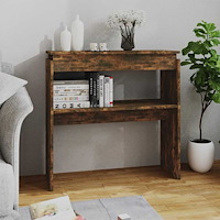 vidaXL Avlastningsbord rökfärgad ek 80x30x80 cm konstruerat trä