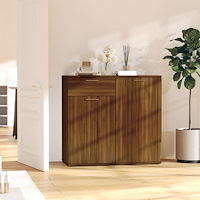 vidaXL Skåp brun ek 80x36x75 cm konstruerat trä