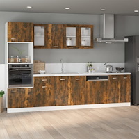 vidaXL Underskåp för diskho “Lyon” rökfärgad ek 80x46x81,5 cm