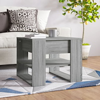 vidaXL Soffbord grå sonoma-ek 55,5x55x45 cm konstruerat trä
