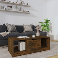 vidaXL Soffbord rökfärgad ek 102x50x36 cm konstruerat trä