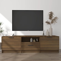 vidaXL Tv-bänk brun ek 140x35x40 cm konstruerat trä