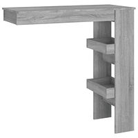 vidaXL Barbord väggmonterat grå sonoma 102x45x103,5 cm konstruerat trä