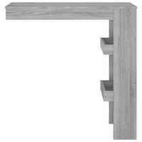 vidaXL Barbord väggmonterat grå sonoma 102x45x103,5 cm konstruerat trä