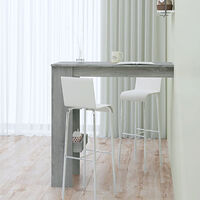 vidaXL Barbord väggmonterat grå sonoma 102x45x103,5 cm konstruerat trä