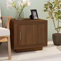 vidaXL Soffbord brun ek 51x50x45 cm konstruerat trä