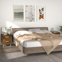vidaXL Sängbord 2 st rökfärgad ek 40x35x47,5 cm