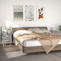 vidaXL Sängbord 2 st grå sonoma 40x35x47,5 cm