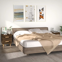vidaXL Sängbord 2 st brun ek 40x35x47,5 cm