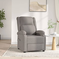 vidaXL Elektrisk reclinerfåtölj taupe tyg
