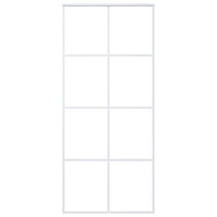vidaXL Skjutdörr frostat ESG-glas och aluminium 90x205 cm vit