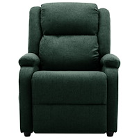 vidaXL Massagefåtölj mörkgrön tyg