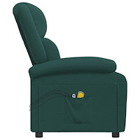 vidaXL Massagefåtölj mörkgrön tyg