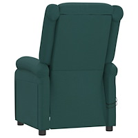 vidaXL Massagefåtölj mörkgrön tyg